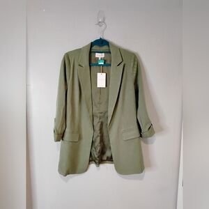 Skies Are Blue Olive Women's Blazer In a size small